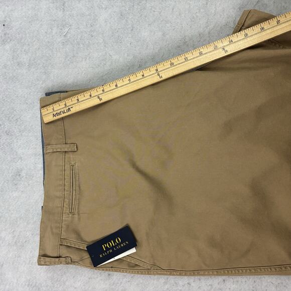 Polo Ralph Lauren Shorts Mens 50B Tan Chino Classic Fit Preppy NEW - Picture 7 of 14